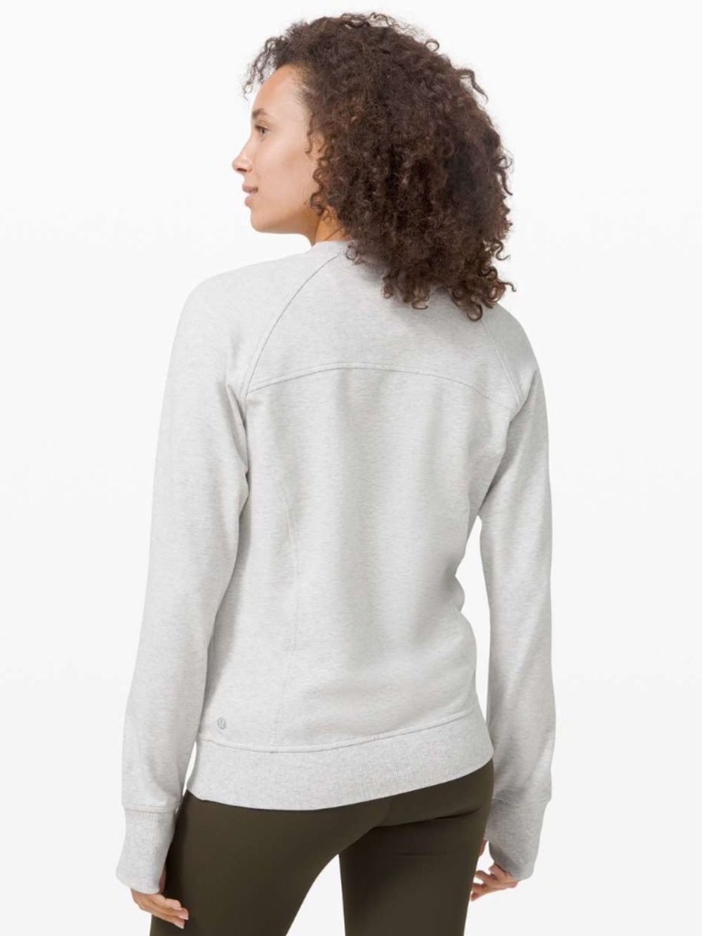 Lululemon Scuba Crew Heathered Core Ultra Light Grey in size 12 - Picture 5 of 9